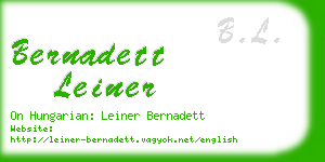 bernadett leiner business card